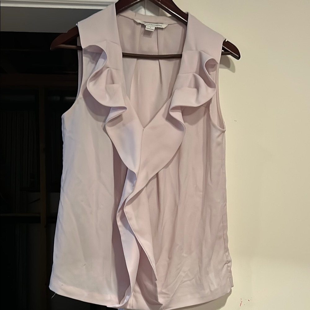 Diane Von Furstenberg Women's Ruffled Sleeveless Top - Light Pink